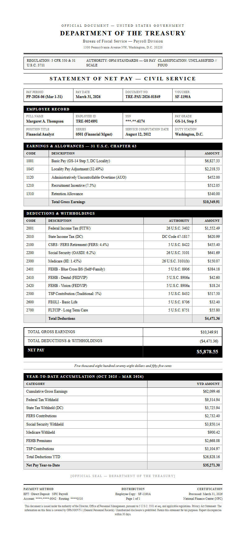 Government Gazette Payslip
